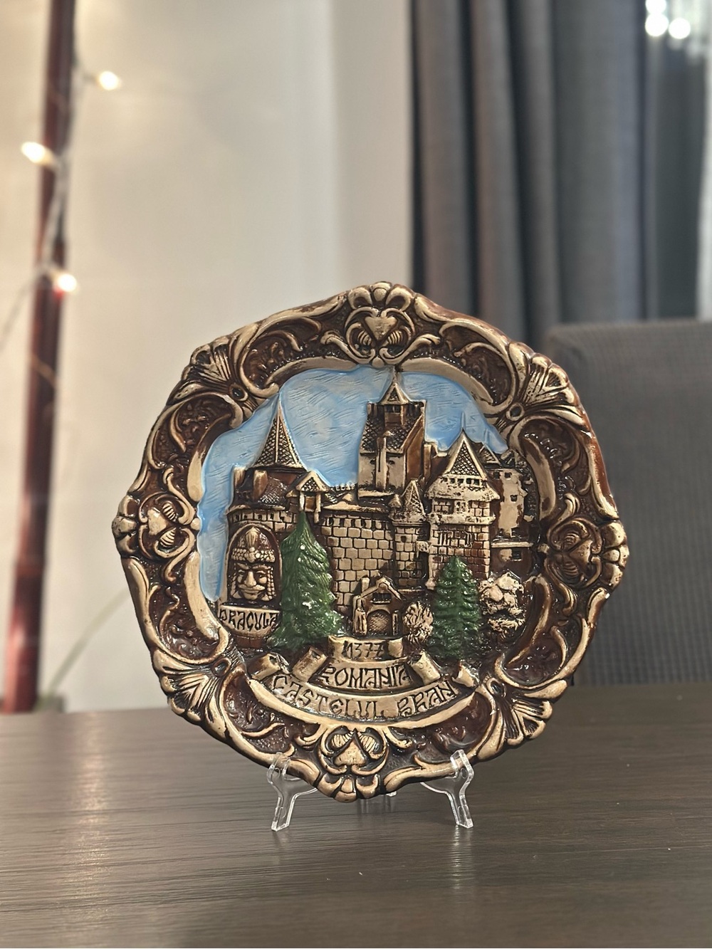 Decorative Romania Castle Wall Plate - Bran castle vintage wall plate
